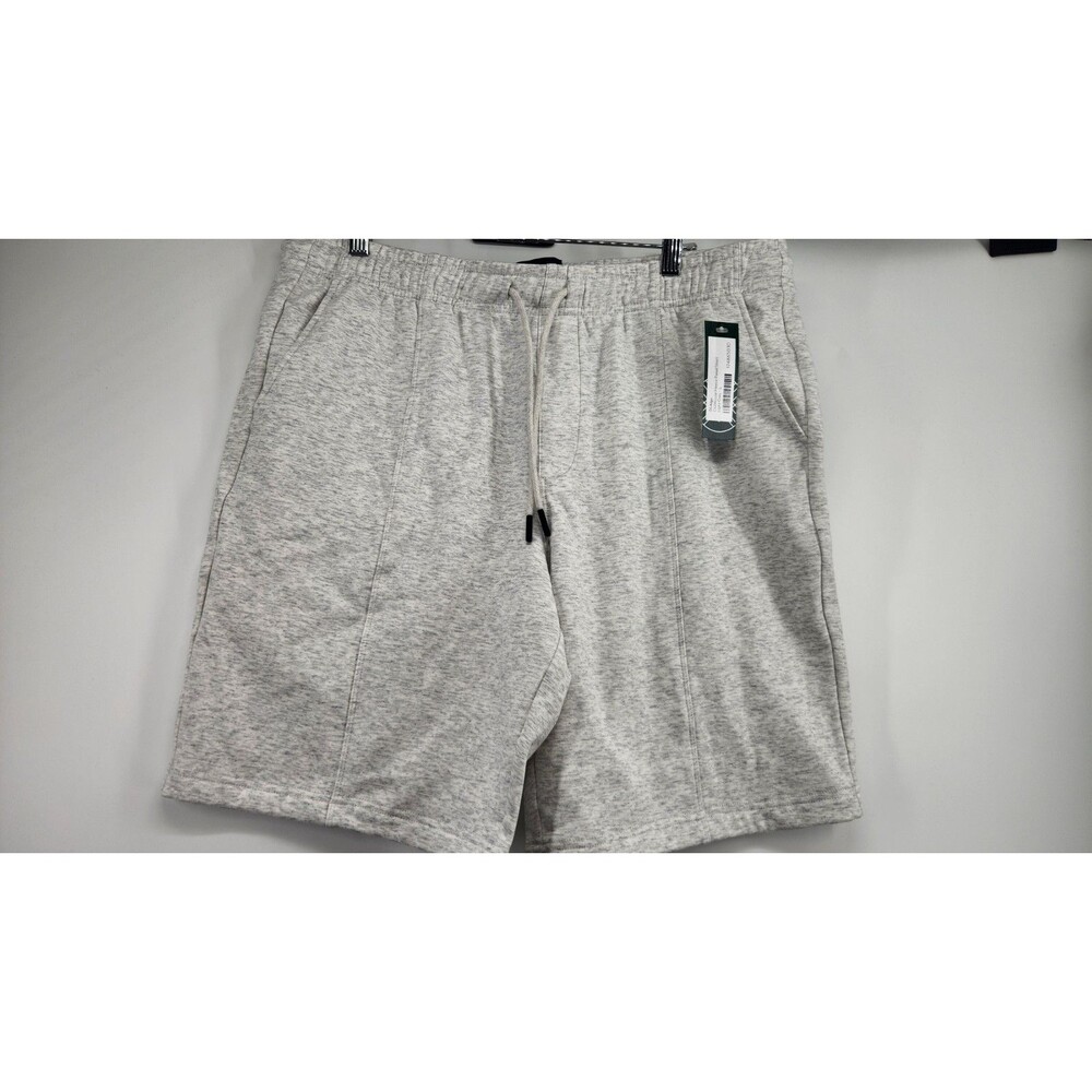 01. Algo Men's Light Grey Large Clubhosue‎ Fleece Panel Shorts NWT